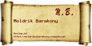 Moldrik Barakony névjegykártya
